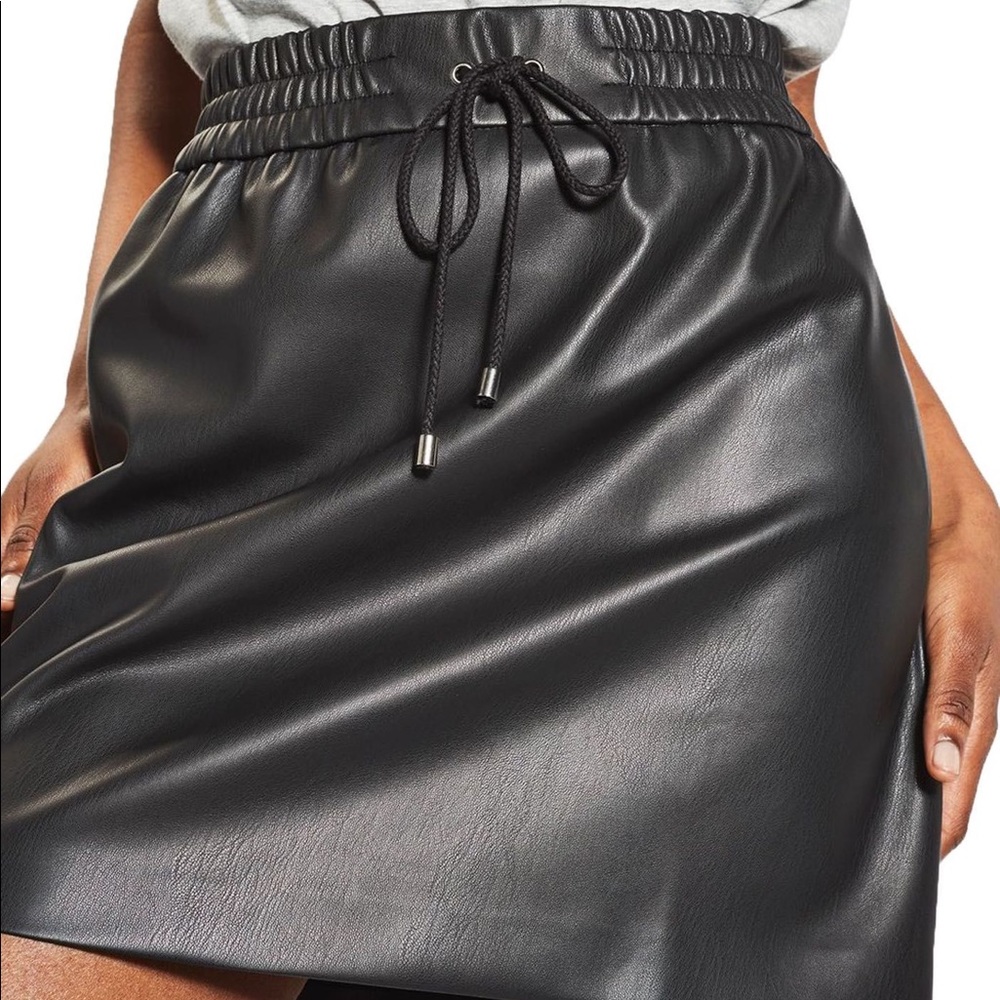 Topshop Faux Leather Skirt